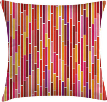 Vivid Vibrant Striped Indoor / Outdoor Striped 26" Throw Pillow Cover