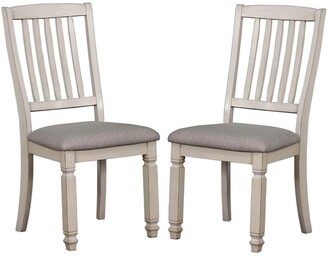 Furniture of America Sonora Antique White Side Chair (Set of 2)