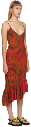 Collina Strada Red Swirl Rose Michi Dress