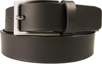 Men's Classic Gold/Silver V-Buckle Design Soft Calfskin Belt (Black Gold,  105cm/41.3inch(30-36)) at  Men's Clothing store