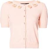 Thumbnail for your product : Moschino Boutique flower embellished shortsleeved cardigan
