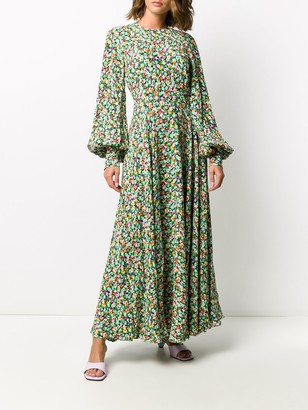 Rotate by Birger Christensen Floral Print Maxi Dress