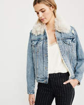 Thumbnail for your product : Abercrombie & Fitch Sherpa-Lined Denim Jacket
