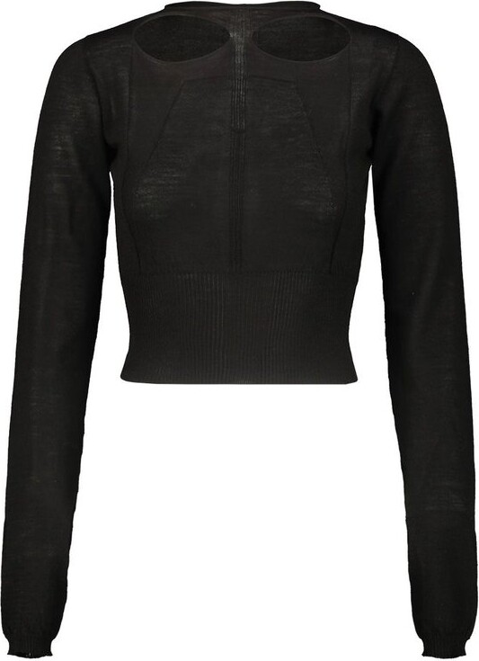Rick Owens Long-Sleeved Cut Out Detailed Jumper