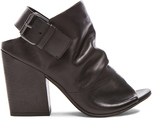 Thumbnail for your product : Marsèll Buckled Peep Toe Leather Booties