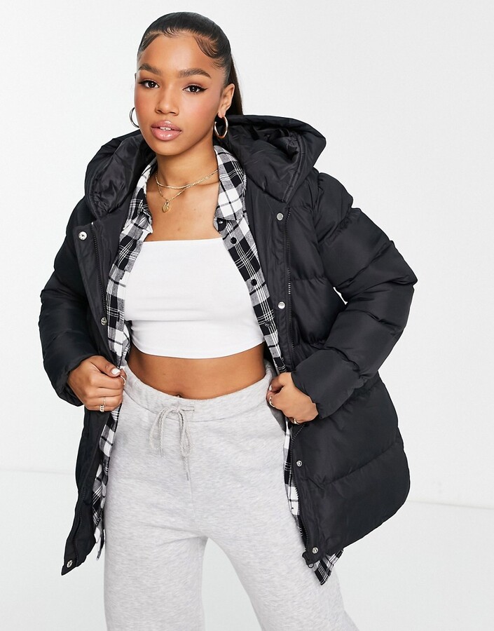 Mid length black puffer coat Clearance