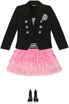 Thumbnail for your product : Balmain Kids Tiered tulle skirt