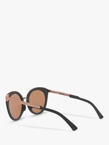 Thumbnail for your product : Oakley OO9434 Women's Top Knot Polarised Oval Sunglasses, Velvet Black/Mirror Yellow