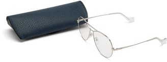 Loewe Eyewear - Teardrop Metal Aviator Glasses - Silver