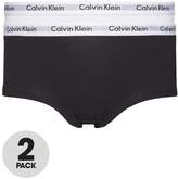 Thumbnail for your product : Calvin Klein Girls Black & White Shorty Briefs (2 Pack)