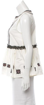 Suno Embroidered Sleeveless Top w/ Tags