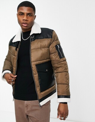 mens tan aviator jacket
