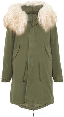 Mr & Mrs Italy Hooded Shearling-trimmed Cotton-canvas Parka