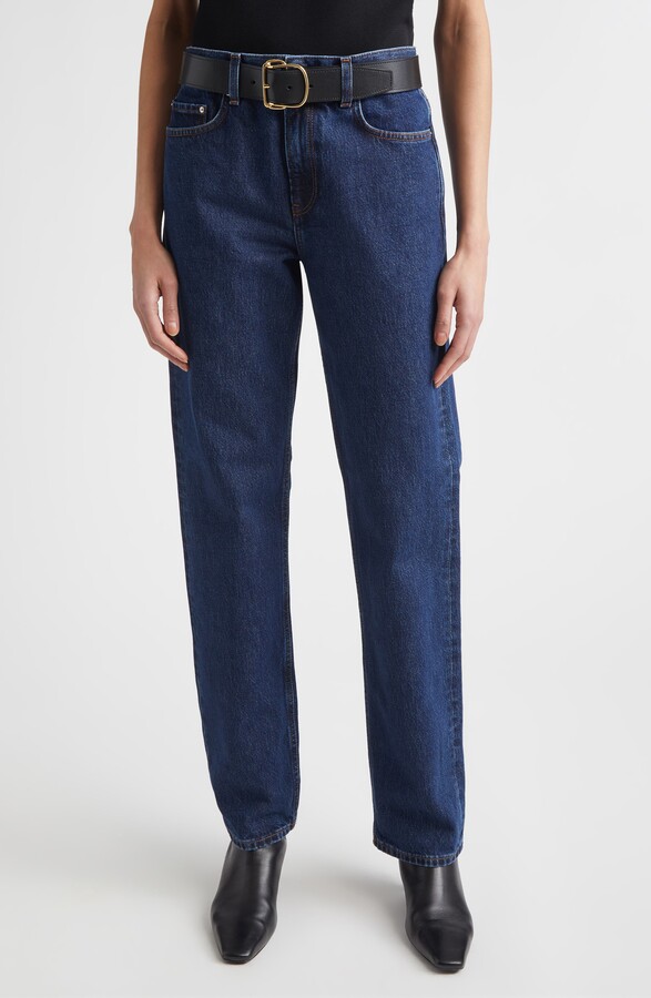 Totême Low Rise Organic Cotton Denim Straight Leg Jeans