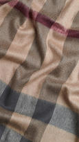 Thumbnail for your product : Burberry Check Merino Wool Cashmere Wrap