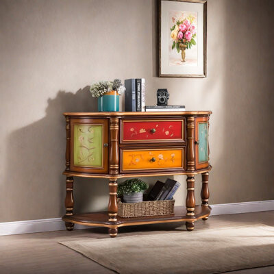 interanest American Retro Multifunctional Console Table