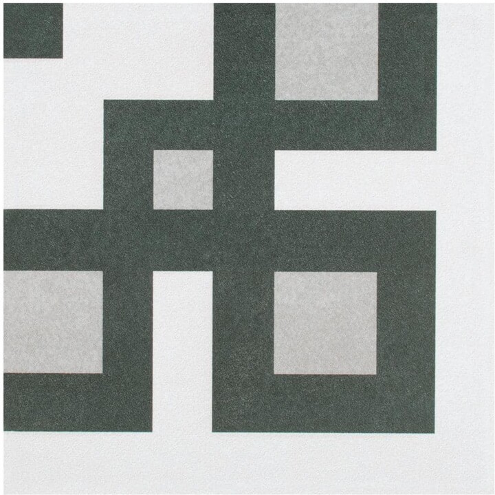 Merola Tile Twenties Corner 7-3/4 in. x 7-3/4 in. Ceramic Floor and Wall Take Home Tile Sample
