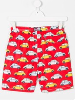 Thumbnail for your product : Mc2 Saint Barth Kids TEEN car print swim shorts
