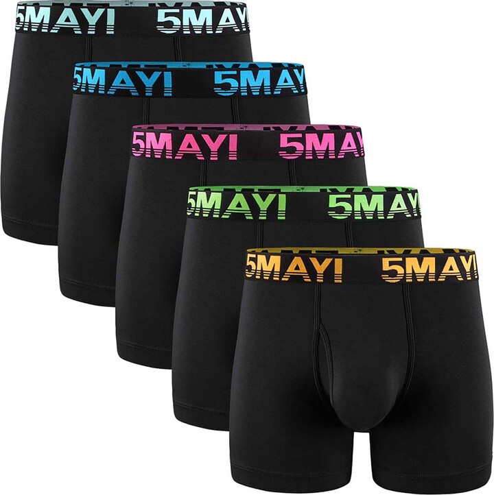 5Mayi Underwear Mens Boxers Shorts Multipack Cotton Long Leg Boxers for