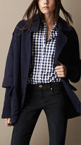 Thumbnail for your product : Burberry Knitted Merino Wool Cotton Pea Coat