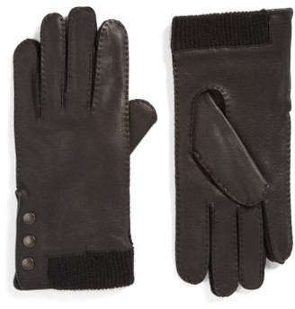 John Varvatos Deerskin Leather Gloves