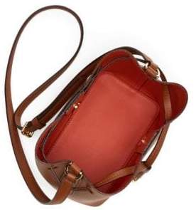 Lauren Ralph Lauren Mini Leather Drawstring Bucket Bag