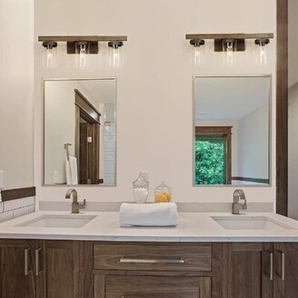 Modern Vanity Bathroom Wall Light Sconce Glass Metal Mesh 1/2/3 Light Fixture