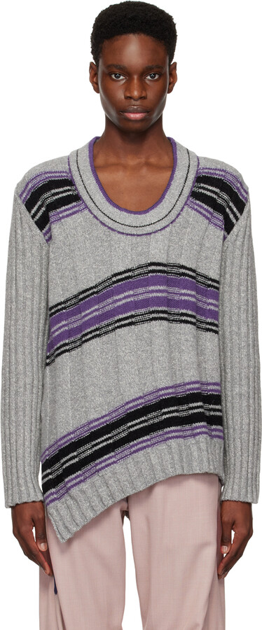 KIKO KOSTADINOV Gray & Purple Brutus Sweater - ShopStyle
