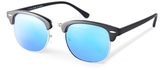 Thumbnail for your product : ASOS Matte Classic Retro Sunglasses With Blue Flash Lens