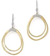 Thumbnail for your product : Meira T 14K White and Yellow Gold Open Pear Dangle Earrings with Diamonds