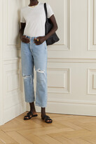 Thumbnail for your product : Citizens of Humanity + Net Sustain Marlee Cropped Distressed Organic High-rise Tapered Jeans - Light denim