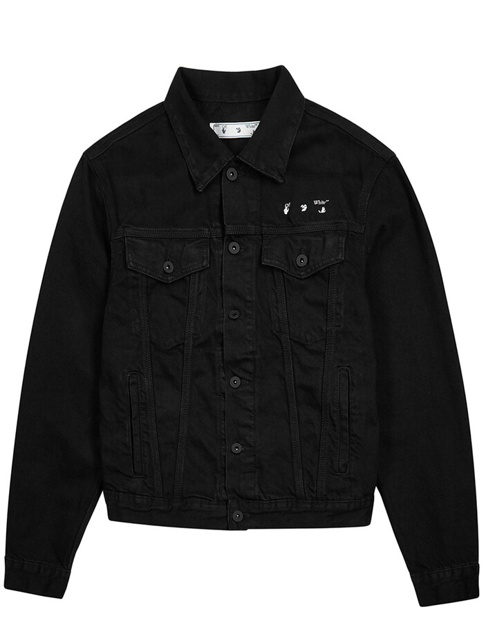 OffWhite Marker Arrows black denim jacket ShopStyle