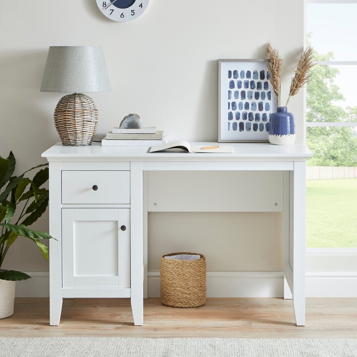 Dunelm Lynton White Desk White ShopStyle