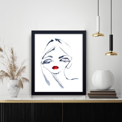 R2H Modern Pop Art & Retro Dalia by Chauncey Jacks - Framed Artwork