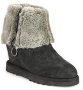 Thumbnail for your product : Ash Yorki Shearling-Lined Mid-Calf Wedge Boots