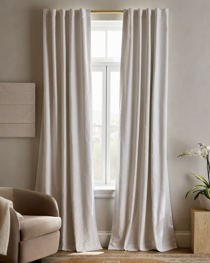 Textured Cotton Room Darkening Curtain