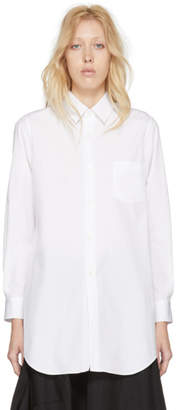 Comme des Garcons White Long Broadcloth Shirt