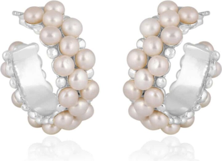 Lolaknight Brooklyn Hoop Earrings Silver ShopStyle