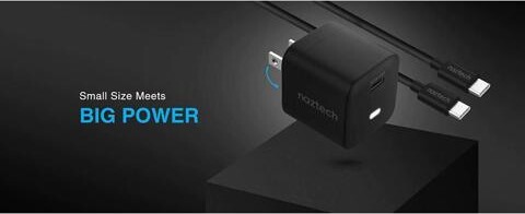 Naztech 15543 6ft Black 30W PD Wall Charger And USB-C