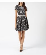 Thumbnail for your product : Closet Black and White Belted Skater Dress