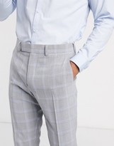 Thumbnail for your product : ASOS DESIGN wedding skinny suit trousers in blue and grey windowpane check