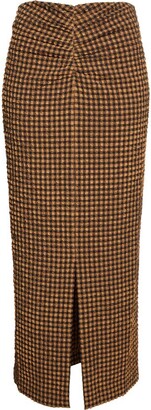 Nanushka Raja Check Seersucker Recycled Polyester Blend Pencil Skirt