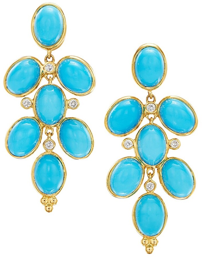 Turquoise earrings dangle earrings Bridesmaid gift handmade earrings hoop earrings chandelier earrings long earrings Free US Shipping