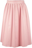 Thumbnail for your product : Suno Pleated Faux Leather Skirt