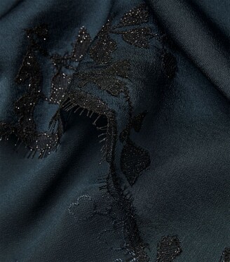 Carine Gilson Silk Lace-Trimmed Shorts