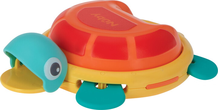 Nuby Turtle Tambourine Toddler Bath Toy and Musical Instrument for Kids