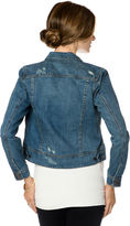 Thumbnail for your product : A Pea in the Pod Button Front Plain Weave Denim Maternity Jacket