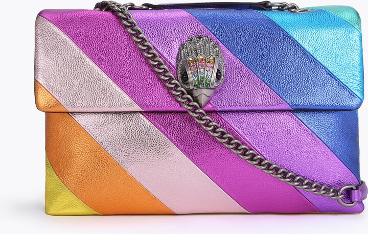 Kurt Geiger London Kensington Metallic Rainbow Wallet Crossbody Bag