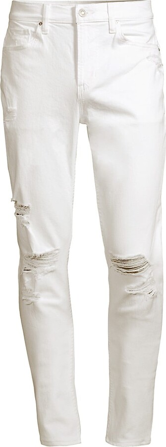 White Ripped Skinny Jeans | Shop the world's largest collection of fashion  | ShopStyle