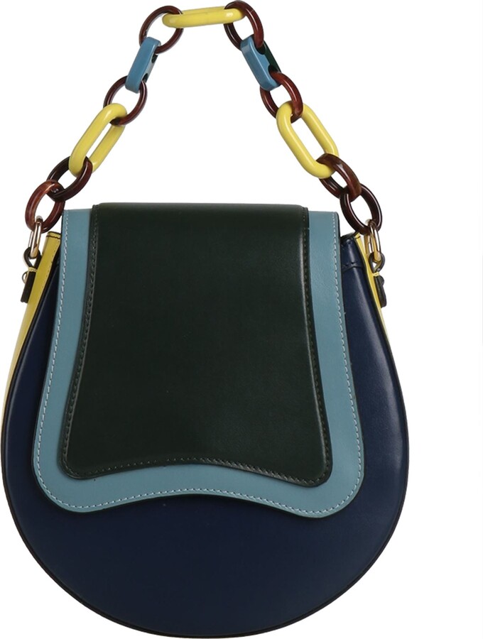 Emilio Pucci Outlet: Capri Sport bag in printed denim - Blue